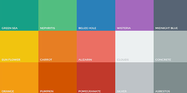 Flat UI Colors, as melhores cores para se usar em projetos de Flat Design em um só lugar!