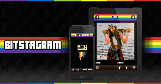 Bitstagram, aplicativo que transforma suas fotos em imagens retro 8 bit. 